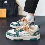 Meeste vabaajajalatsid S&uuml;gis Meeste tossud Kerged kingad Meeste Vulcanize Kingad Graffiti K&otilde;ik sobivad kingad Meestele Lamedad N&ouml;&ouml;ritavad platvormid 41 roheline