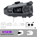 Bluetooth Mootorrattakiiver Peakomplekt Juhtmeta vabak&auml;ek&otilde;ne Veekindlad k&otilde;rvaklapid FM-raadioga Muusika jagamise LED-ekraan s&otilde;itjale