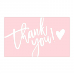 Roosa t&auml;nuga kaetud paberist &otilde;nnitluskaart kingituste pakkimiseks ja kaunistamiseks K-33, 9*5.4 cm, 50 sheets roosa