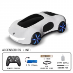 Uus 4WD Sci-Fi RC Auto 2.4G Kelljuhtimine 360&deg; Stunt Drift LED Tuled Muusika Pihustamine Maastiku RC Dragster Elektriline M&auml;nguasi Kingitus Lastele Helijuhtimine Normal version valge