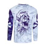 Mootorratta MTB Ratsutamine Top Skull Ghost Claw Riding Quick Dry Hingav pikkade varrukatega, Halloween Gift Matocross lersev Rattas&auml;rk All Saints M bleu de france v&auml;rv