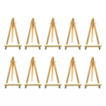 10 tk puidust mini molbertiga kolmnurkne vitriin Pulmalaua kaardihoidja Laste maalimine K&auml;sit&ouml;&ouml; Kunstniku statiiv