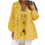 Valge Elegantne Volangidega Laterna Varrukatega Naiste Pluus Boho Prindiga Topid Naiselik Blusa 2021 Kevad Suvi Daamide Pluusid Pluss Suurus S kollane