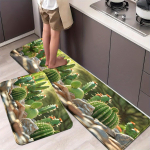 1 tk v&auml;simusvastased k&ouml;&ouml;givaibad, Cactus Print veekindel libisemiskindel paks polsterdatud k&ouml;&ouml;gimatt Tugeva t&ouml;&ouml;v&otilde;imega mugav k&ouml;&ouml;gimatt 40*60cm