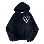 Kapuutsiga pluss sametkampsun Naiste vabaaja topid, jakk paaridele, kapuutsid L must