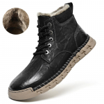 K&auml;sitsi &otilde;mmeldud nahast meeste saapad vabaaja nahast kingad Meeste poolsaapad s&uuml;gistalvisaapad 45 must