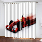 Pimendavad kardinad 3D-prinditud v&otilde;idus&otilde;iduautod Kardinad Magamistuba Elutuba Aknakardin Kodu Dekooriks W132cm x H160cm&Hook black