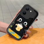 Pehme silikoonist ruudukujulise redeli mustriga telefoni&uuml;mbris, t&auml;ielikult kattev, kaamera p&otilde;rutuskindel kaitse, kummist &uuml;mbris Vivole Vivo Y100 5G must