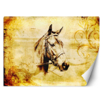 Tapeet Retro Horses Head 100x70 pruun