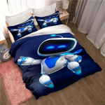 Astro Bot Armas multikas Voodipesukomplekt Tekikomplekt &Uuml;hekohaline Kahekohaline Voodi King Size Voodikomplekt T&auml;iskasvanud poisid Magamistuba Tekikott Padjap&uuml;&uuml;r US Full200x229cm