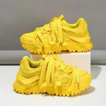 Suurus 35-44 Naiste tossud Platvorm Spordijalatsid Mugavad vabaajajalatsid Zapatillad K&otilde;rgust suurendavad k&otilde;nnijalatsid 37 kollane