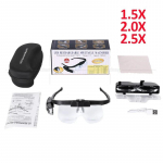 Laetav peaga suurendusklaas Prillid Suurendusklaas LED-valgusega Juveliiri peapaelaga suurendusklaas Prillid Optiline klaas T&ouml;&ouml;riist