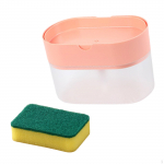 2 in 1 Soap Dispenser and Sponge Holder Dishwashing Pump Leakproof Manual Non Slip tumeroheline v&auml;rv
