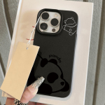 Nahatunnetusega telefoni&uuml;mbris iPhone 11 13 16 Pro Maxile, iPhone XR XS Maxile, 14 15 Pro Maxile, 12 13 Pro Maxile, 16 Plusile, 13 Prole, 14 Prole, multifilmimaalinguga makarooniv&auml;rvides iPhone 16 Pro Max roosa