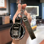 Auto v&otilde;tmehoidja korpuse kate PU-nahast v&otilde;tmehoidjaga BMW MINI Cooper F54 Clubman F55 F56 F57 F60 Countryman 3 nupuga nutika v&otilde;tmega must