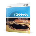 Akustilise kitarri keeled American Bronze Light EZ910 D'Addario 85/15 .011-.052 [] blue
