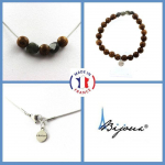 Pierres et Min&eacute;raux. Parure bijoux Bracelet Collier Perles bois 8 mm + Labradorite de Taille personnalisable.