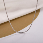 H&otilde;bedast t&auml;histaeva kaelakee - Jaapani ja Korea stiilis, elegantne kerge luksuslik rangluukett NS377 plaatina