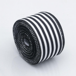 Elegantne kanepi imitatsioon, must punane ja valge triibuline linttraat koopia serv j&otilde;ululint vibu p&uuml;hadekaunistused p&auml;rja materjalid kodukaunistus 5cm*5m/1 roll