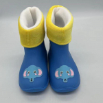 Laste veekindlad multifilmi PVC libisemiskindlad keskmise toruga saapad sametvoodriga 15 cm Inner Length (Size 22-24)