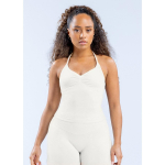 Pikkade rihmadega sporditopp, Seljatu spordiriietus, Naiste kortsutatud sisseehitatud rinnahoidjaga ja eemaldatavate korvidega jooga tanktopp S