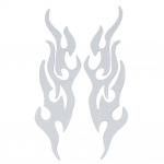 Isikup&auml;rastage oma mootorratas gaasipaagi porilaua Flame Vinyl Decal kleebise abil valge