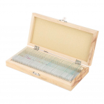 50 tk Bioloogia Klaasist Valmistatud Mikroskoobi Slaidid Laboriproovid Puidust Karbiga