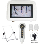 5-tolline laetav LCD-nahaanal&uuml;&uuml;si skanner UUS 50X/200X HD digitaalmikroskoop juuksefolliikulite detektoriga peanaha diagnostikamasin EU Plug