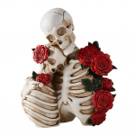 Vanaaegne Gooti Paari Skeleti Figuur Halloween Roosi Kolju Vaik Kuju Skulptuur Kodu Kontori Laua Kaunistus