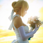 Sabre King Cosplay parukakomplekt: Saatus Altria, Nero ja Okita Souji