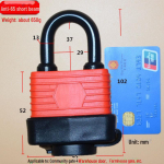 Veekindel vargusvastane roostevabast terasest tabalukk v&auml;listingimustes kasutamiseks - roostekindel, kummikattega vasklukk parkimisuksele