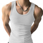 Suvine Meeste Vest O Kaelusega Slim Fit Elastne &uuml;hev&auml;rviline varrukateta Higineeldav s&auml;rk Fitness J&otilde;usaali T&auml;navar&otilde;ivad XL valge