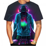 Uus 2023 Mood Suvi Kuum M&uuml;&uuml;k 3D DJ Meeste/naiste T-s&auml;rk 3D Tr&uuml;kk Laste Topid R&otilde;ivad Pluss Suurus 100-6XL &Uuml;lem&otilde;&otilde;duline S