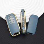 Gold Edge Shell puldihoidik Kia Sportage Ray Sorento Soul Telluride K5 K8 K3 KX3 KX7 K7 Seltos 2022 Ev6 Niro TPU auto v&otilde;tme&uuml;mbrise kate jaoks valge