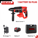ONEVAN 2000W Harjadeta Elektripuur Multifunktsionaalne P&ouml;&ouml;rlev Juhtmeta Laetav T&ouml;&ouml;riist Makita 18V Aku jaoks 1Battery1Charger-Set