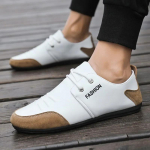 Lamedad meeste kingad vabaaja nahast kingad meestele valged jalatsid Summer Trend hingav pehme vabaaja tossud British Peas kingad 39