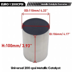 200 Cpsi 110X100mm EURO1 suure vooluga metallist katal&uuml;saatoriga v&auml;ljalaskefilter k&auml;rgstruktuuri katal&uuml;saatoriga v&auml;ljalaskefiltri auto v&auml;ljalasketoru