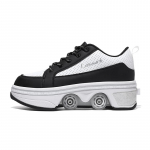 Poiste rattad tossud On topelt ratastega T&uuml;druk rulltossud Rulluisud Deformatsioonkingad Rulluisukingad 43 must