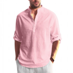 Disainer kevadsuvi Meeste vabaaja puuvillased linased &uuml;hev&auml;rvilised pikkade varrukatega s&auml;rgid lahtised s&auml;rgid L armee roheline v&auml;rv