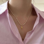 Mini L&otilde;hnastatud Seeria Kuldne Tilk Kaelakee Naiste V&auml;hemusele, Lihtne ja Elegantne