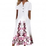 A-l&otilde;ikeline pikk T-s&auml;rkkleit naistele, n&ouml;&ouml;bitav V-kaelusega l&uuml;hikeste varrukatega maksikleit, suvine vabaaja tr&uuml;kiga rannakleit L A