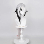 Uus Shin Arlecchino Cosplay Parukas M&auml;ng Fontaine Pikk Valge Must Punane Segu Kuumakindel S&uuml;nteetiline Juus Anime Parukad + Parukakate One Size white