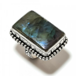 Labradorite Handmade 925 Sterling Silver Jewelry Ring Size 10 u5r10