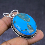 Turquoise handmade 925 Steling Silver Jewelry Pendant 2.05 n3C84
