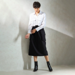 Virgio naiste midi pikkusega sirge l&otilde;ikega seelik 28 must