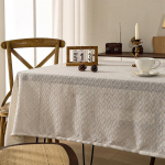 Ameerika stiilis libisemiskindel heegeldatud pitsist &uuml;mmargune laudlina, retro kohvilaua kate, tolmukindel pol&uuml;ester-puuvillane kapi kaitsja 140x300