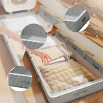 under Bed Storage Container Closet Organizer 55L Easily Access Underbed Bin for Pillows 1 Piece