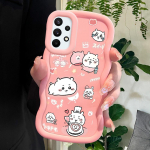 V&auml;rvitud mustriga Big Wave Edge pehmest silikoonmaterjalist Macaron telefoni&uuml;mbris, p&otilde;rutuskindel kaitsev kummist korpus Samsung Xiaomi Poco Redmi jaoks Samsung F04 must