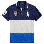 Polo Ralph Lauren Logo Tikitud L&uuml;hikeste Varrukatega Polo S&auml;rk Meeste pealisr&otilde;ivad Sinine 710784716-001 XS