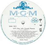 LP plaat CONNIE FRANCIS - Laulame koos Connie Francisega SMM1011PROMO MGM 1965 USA Pop Kasutatud